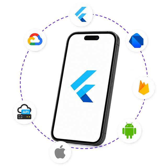 Flutter app development company building mobile apps for Android and iOS