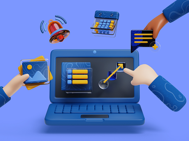 Digital PR, online reputation management and brand visibility illustration