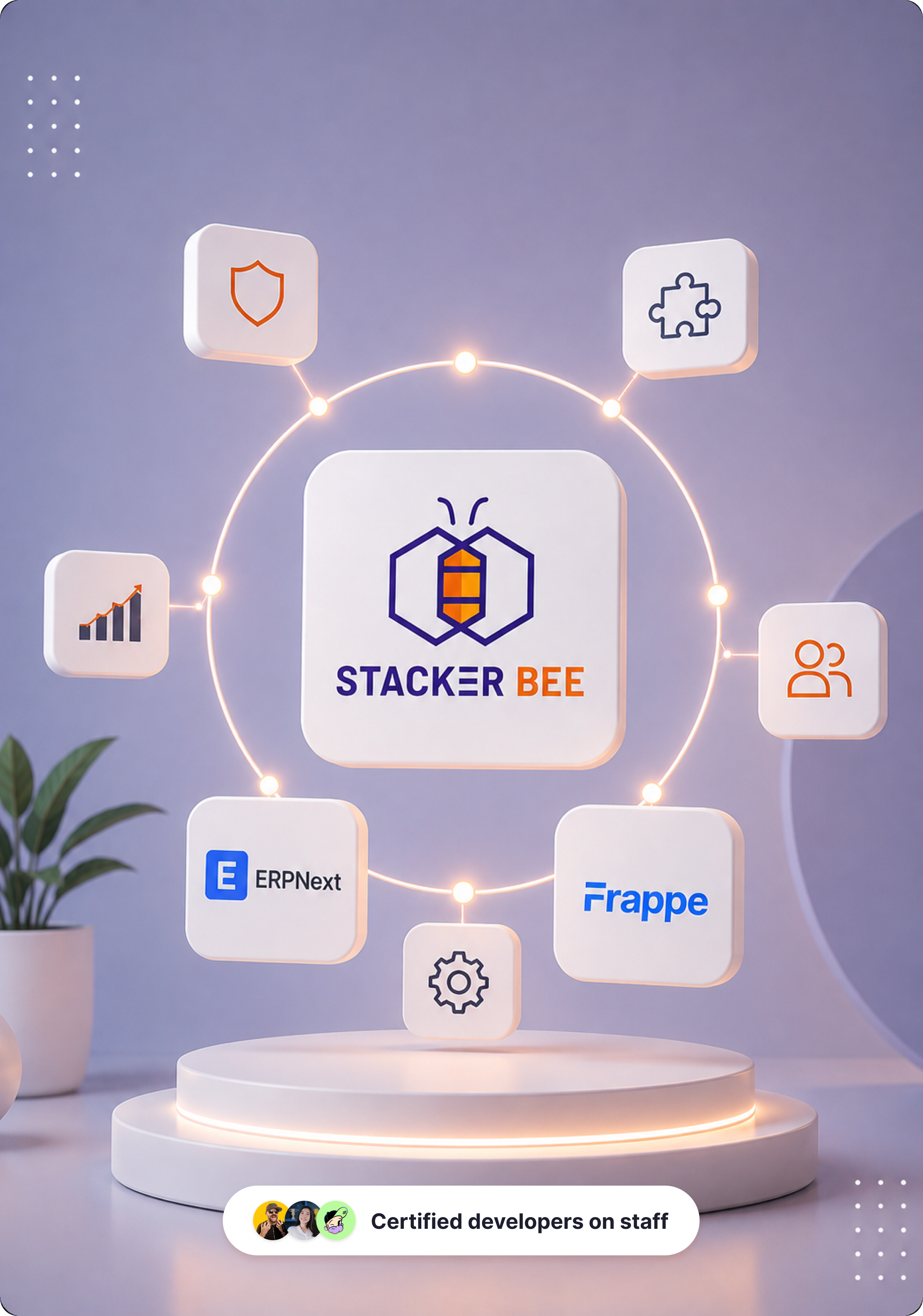 Stackerbee ERPNext illustration